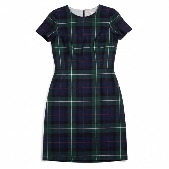 Brooks Brothers Dresses & Skirts - Brooks Brothers Womens Tartan Plaid Wool Sheath Dress Twee Acadamia Green Size 6